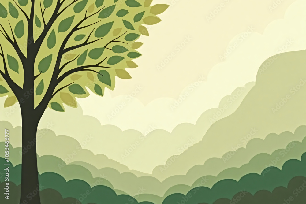 Obraz premium Abstract calming forest canopy