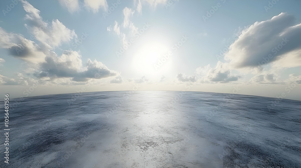 Abstract 3D Background with Clouds and Sun Abstract 3D Background with Clouds and Sun