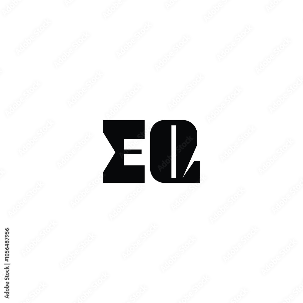 EQ monogram logo design letter text name symbol monochrome logotype alphabet character simple logo EQ monogram logo design letter text name symbol monochrome logotype alphabet character simple logo