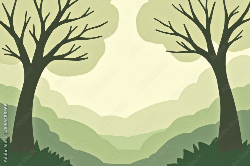 Obraz premium Abstract calming forest canopy