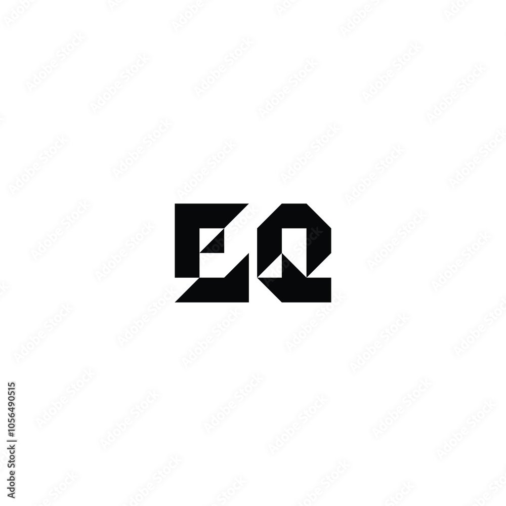 EQ monogram logo design letter text name symbol monochrome logotype alphabet character simple logo EQ monogram logo design letter text name symbol monochrome logotype alphabet character simple logo