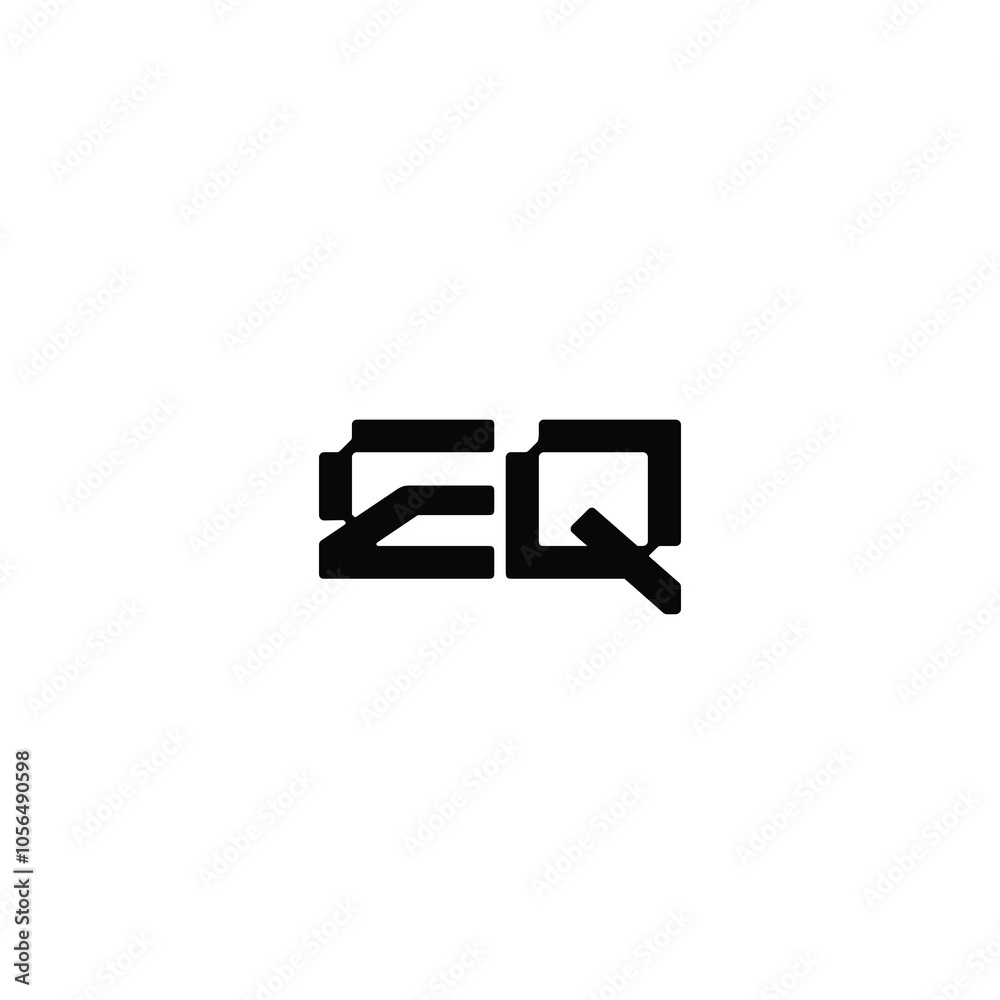 EQ monogram logo design letter text name symbol monochrome logotype alphabet character simple logo EQ monogram logo design letter text name symbol monochrome logotype alphabet character simple logo