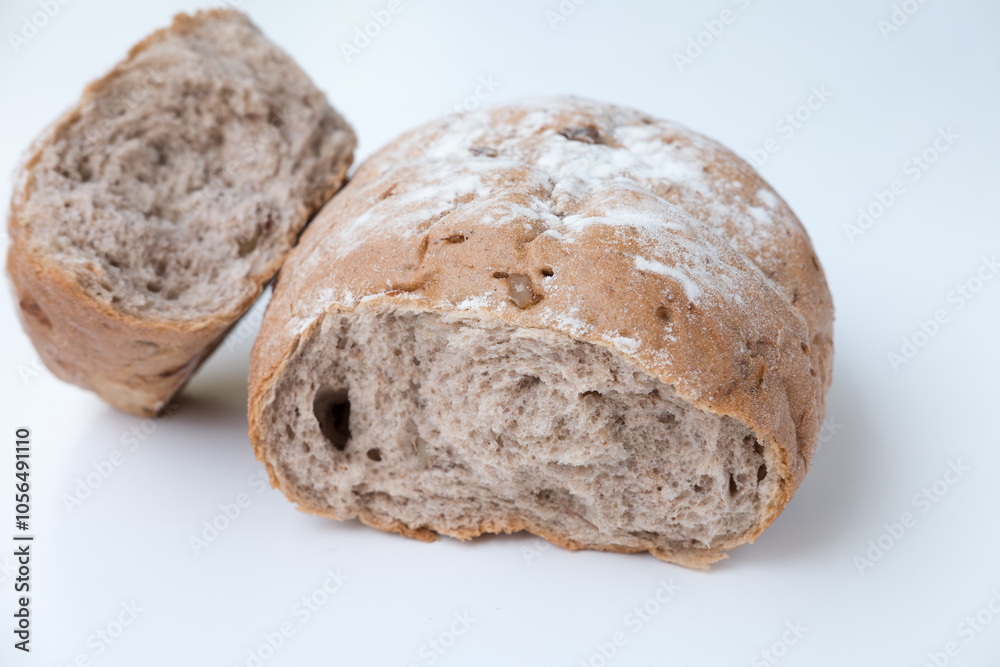 brown grain rye bread isolated on a white background brown grain rye bread isolated on a white background