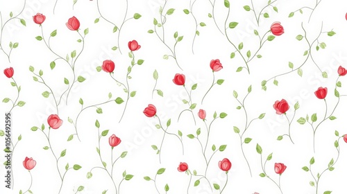 Delicate Garden Roses on White Background