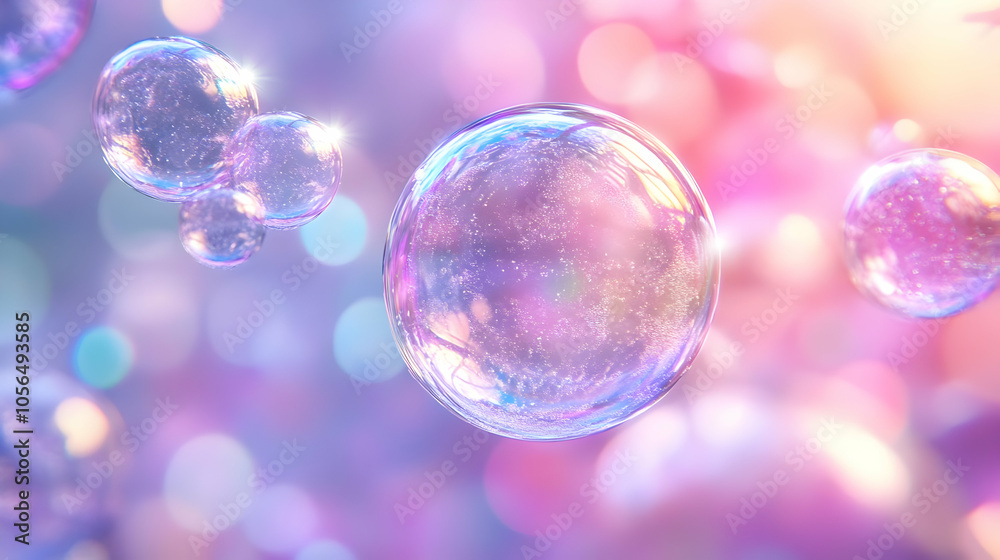 Abstract Background with Shiny Bubbles Abstract Background with Shiny Bubbles
