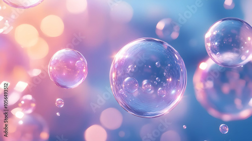 Abstract Background with Bubbles and Soft Lighting