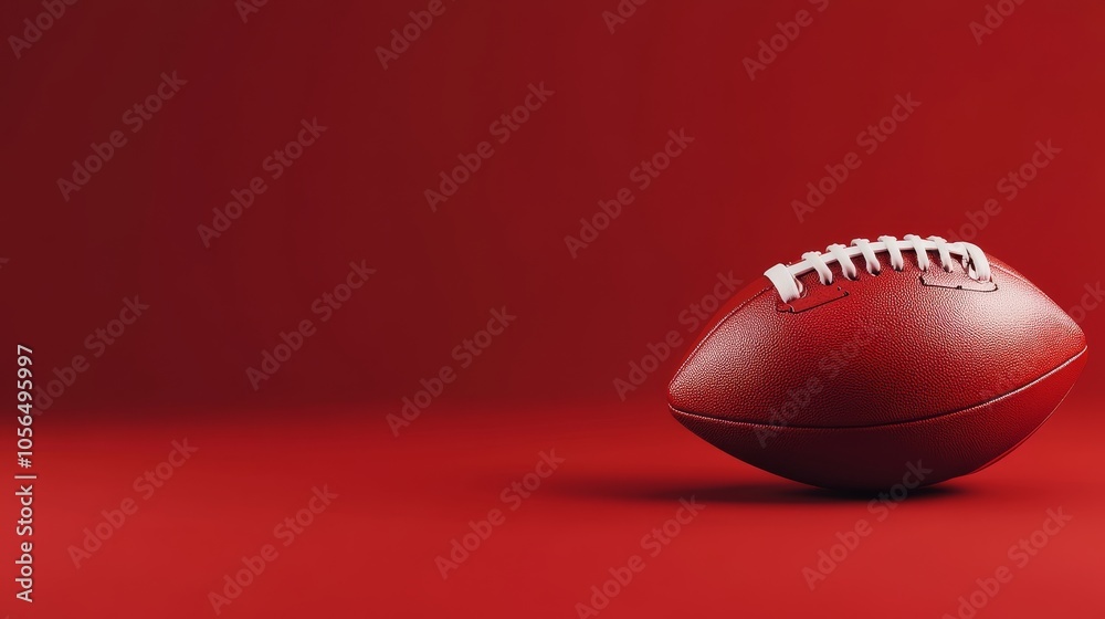 Dynamic american football scene set against a bold red background for sports enthusiasts Dynamic american football scene set against a bold red background for sports enthusiasts