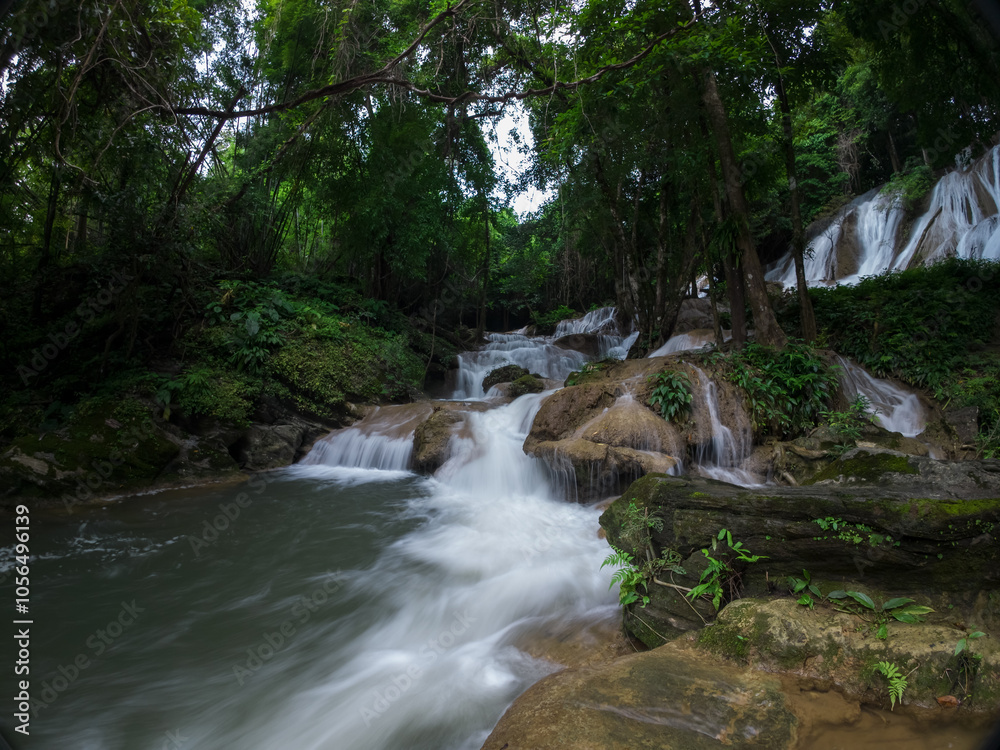 Pha Tad Waterfall, at Pha Tad national park at Thong Pha Phum District, Kanchanaburi Province, Pha Tad Waterfall, at Pha Tad national park at Thong Pha Phum District, Kanchanaburi Province,