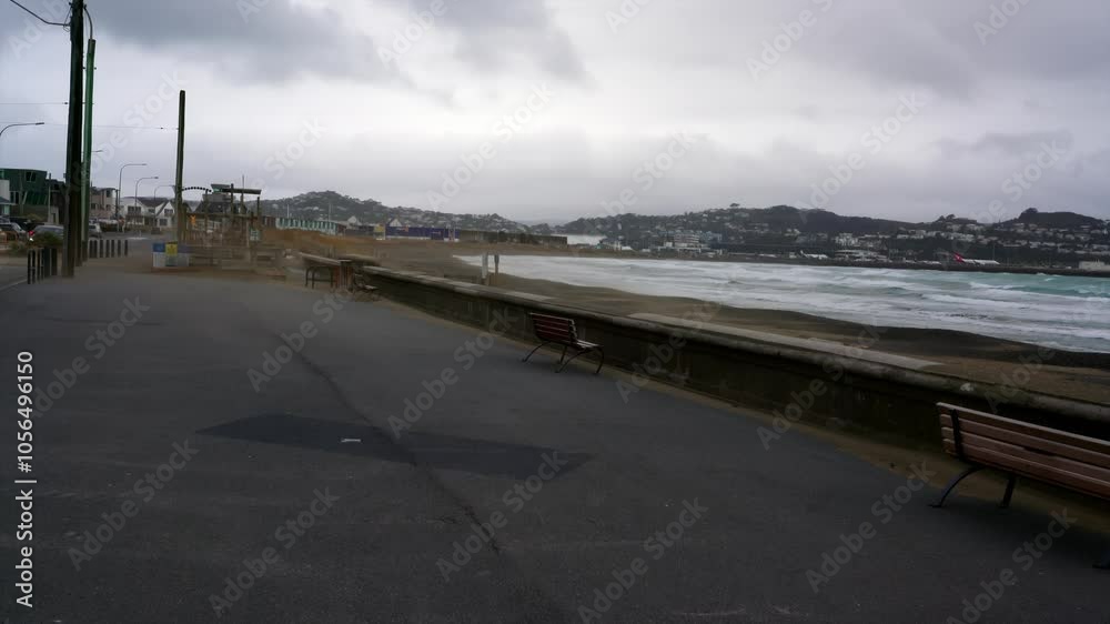 Stormy Day: Sand Blown from Beach onto Road Stormy Day: Sand Blown from Beach onto Road