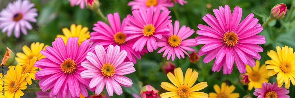 Vibrant summer color palette featuring bright yellows, pinks, and greens with fresh flowers, theme, fresh Vibrant summer color palette featuring bright yellows, pinks, and greens with fresh flowers, theme, fresh