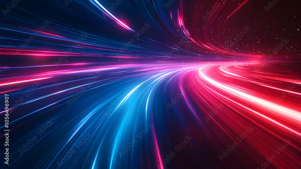 Abstract Background with Red and Blue Swirling Lights Abstract Background with Red and Blue Swirling Lights