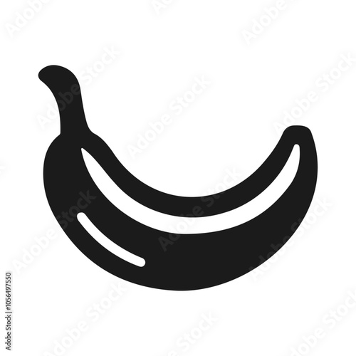 Black ripe fruit banana icon and vector illustration design