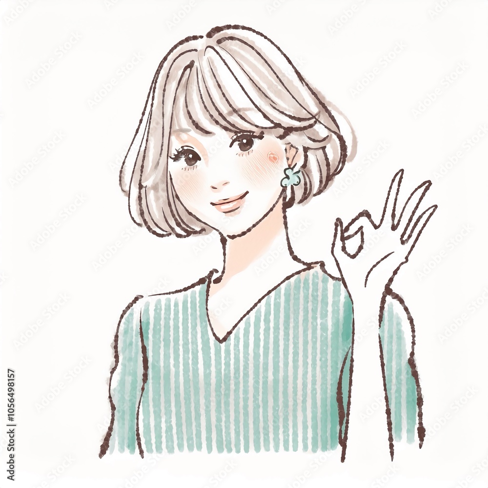 女性・女の子のイラスト素材 女性・女の子のイラスト素材