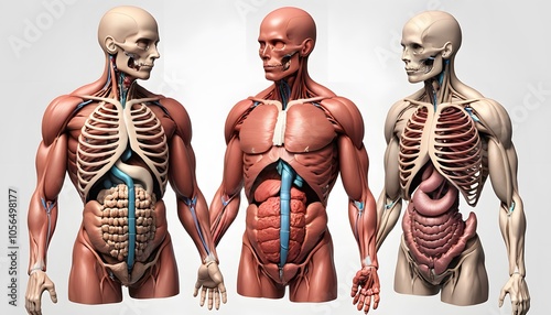 Detailed Illustration of Human Body Organs for Educational and Informational Purposes in Biology and Healthcare