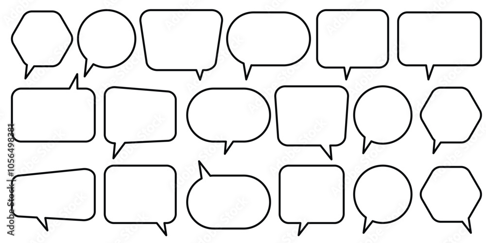 Obraz premium Speech Bubble icon set. Talk bubbles. Cloud speech bubbles collection. vector illustration eps 10.