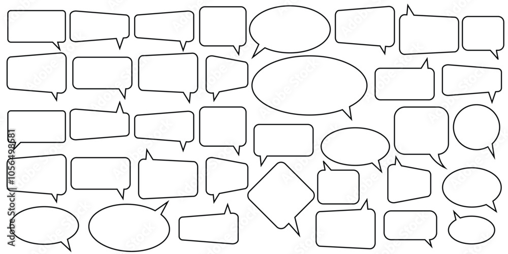 Obraz premium Speech Bubble icon set. Talk bubbles. Cloud speech bubbles collection. vector illustration eps 10.