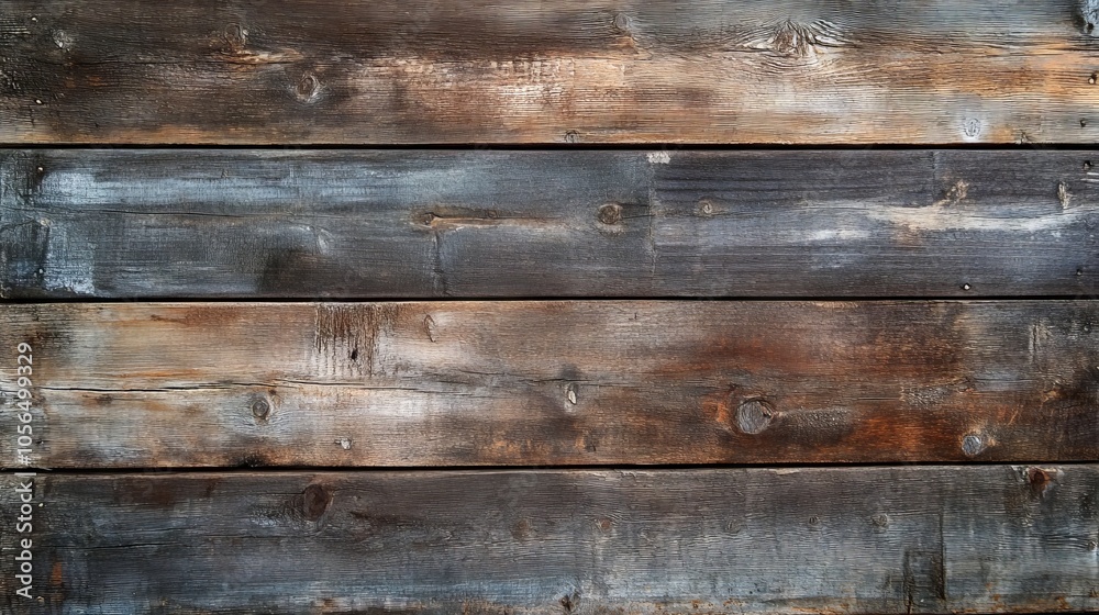 Fototapeta premium Rustic Wooden Planks Background with Weathered Texture and Natural Grain Patterns