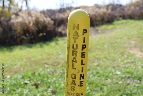 Natural gas pipeline indicator pole