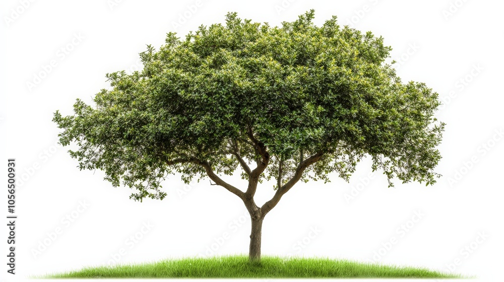 Isolated Green Tree on White Background Isolated Green Tree on White Background