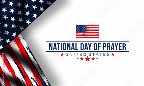 National day of prayer in United States. Suitable for Poster, Banners, background and greeting card.	 photo
