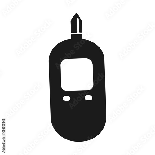 Diabetes blood glucometer vector icon design