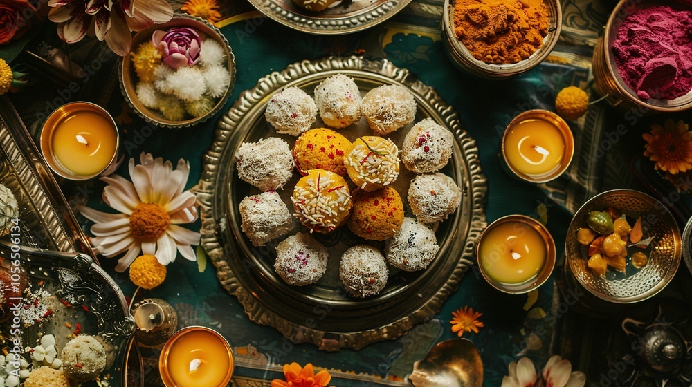 Laddu Delight: Isolated Presentation of an Iconic Indian Dessert Laddu Delight: Isolated Presentation of an Iconic Indian Dessert