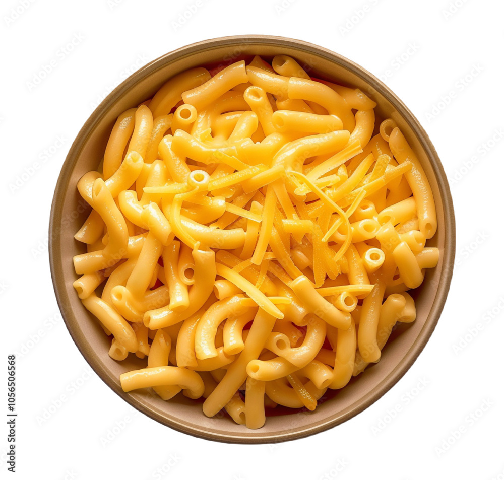 Creamy macaroni and cheese in bowl isolated on transparent background Creamy macaroni and cheese in bowl isolated on transparent background