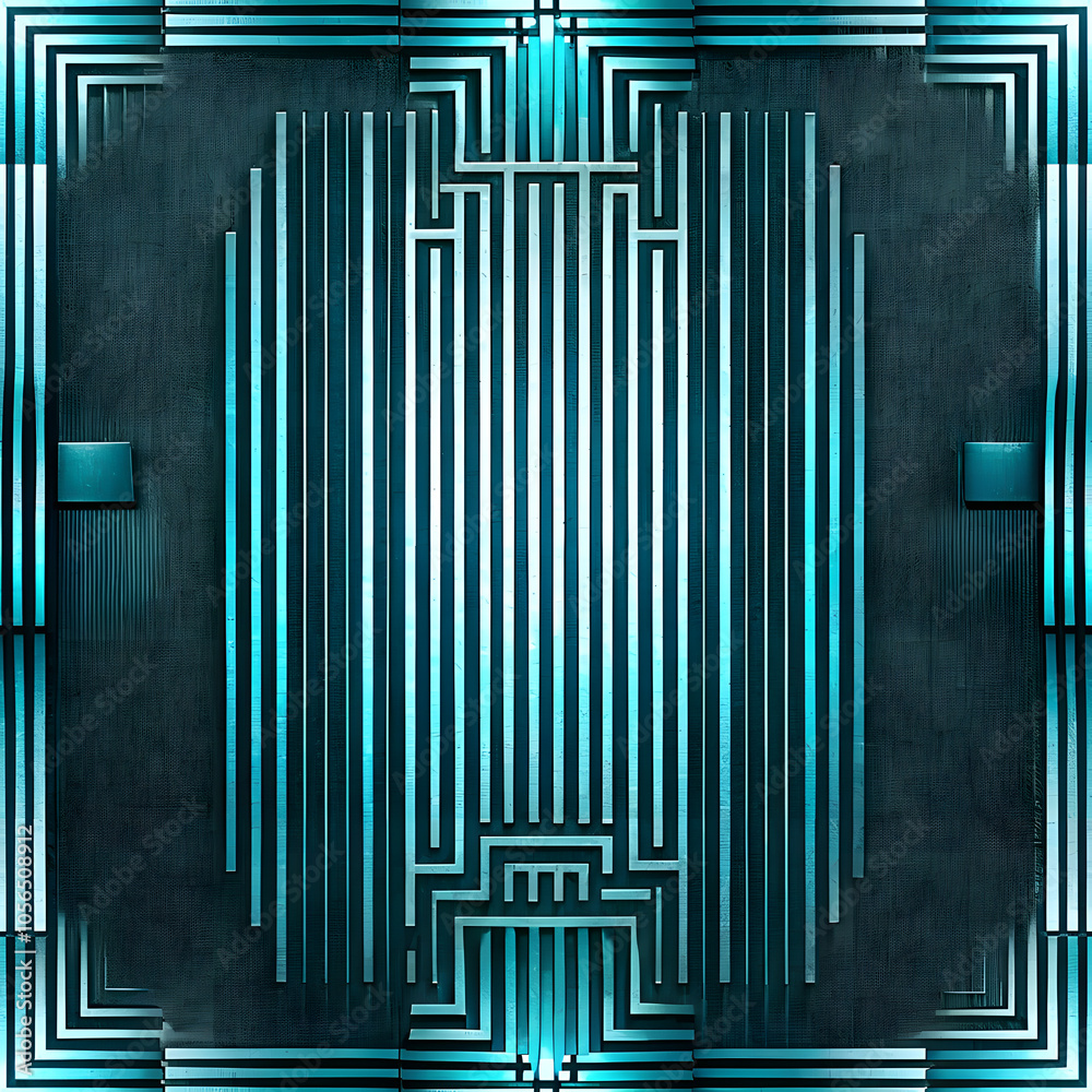 Obraz premium Seamless Barcode Cutout Design. Perfect for: tech events, modern offices