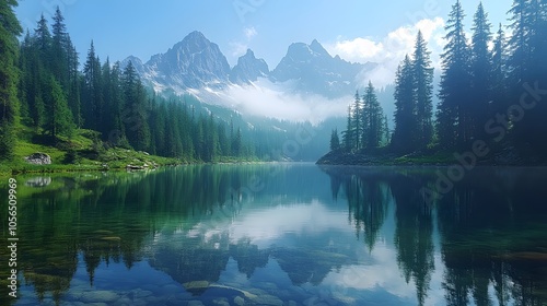 Mountain Lake Reflection Tranquility Scenic Nature