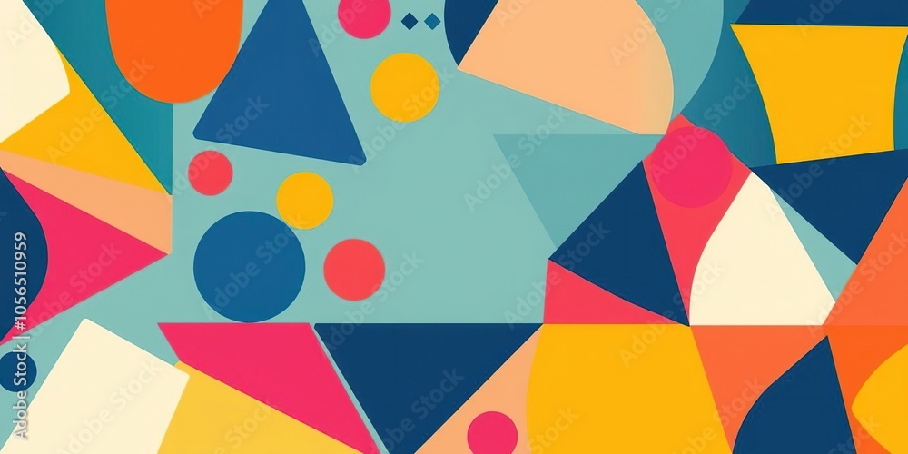 Abstract geometric pattern with vibrant colors and intricate shapes on a wallpaper, modern, geometric Abstract geometric pattern with vibrant colors and intricate shapes on a wallpaper, modern, geometric