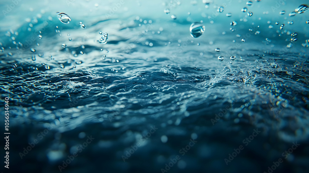 Blue Water Drops Abstract Background Blue Water Drops Abstract Background