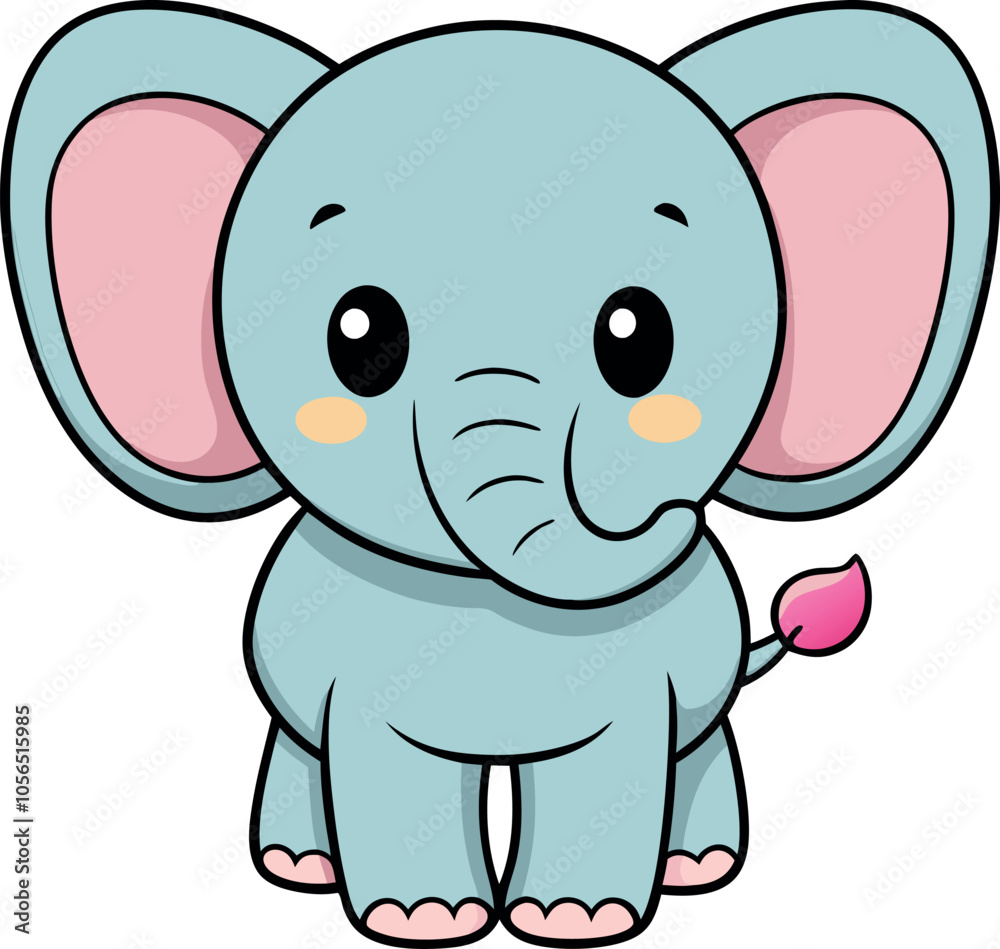 Cute Little Elephant vector art illustration eps Cute Little Elephant vector art illustration eps
