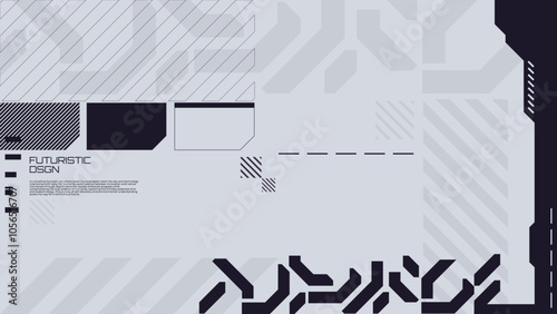 Modern scifi background with futuristic shape elements