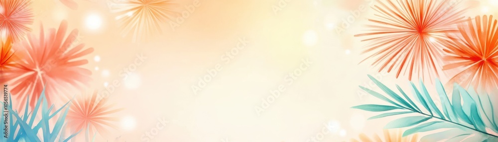 Vibrant Floral Patterns on a Soft Pastel Background Delight
