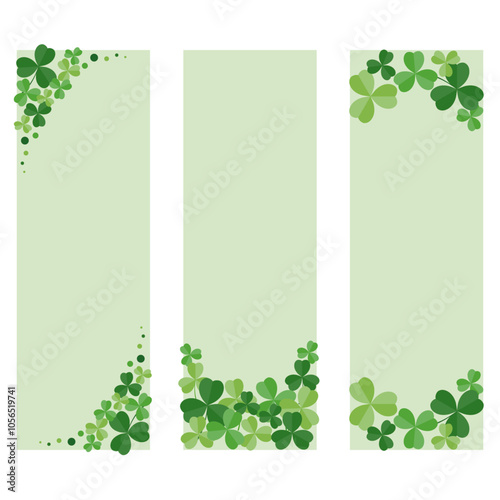 クローバーの縦長のバナーセット