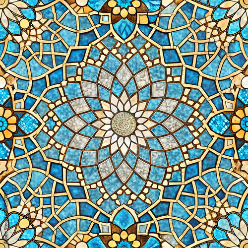 Seamless Artistic Mosaic Cutout Pattern. Perfect for: Art exhibitions, Gallery openings, Modern decor