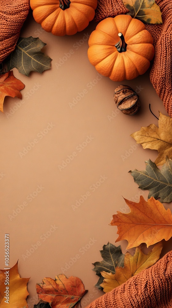 Fototapeta premium flat brown pastel background for halloween