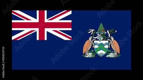 Ascension Island Country Flag Elements Construction Animation