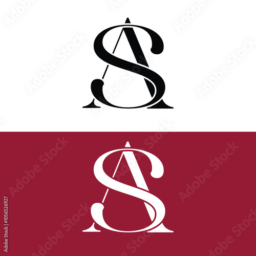SA or AS logo design, SA logo, AS monogram vector, SA text designs, SA or AS vector ideas,  AS typography, SA lettering design