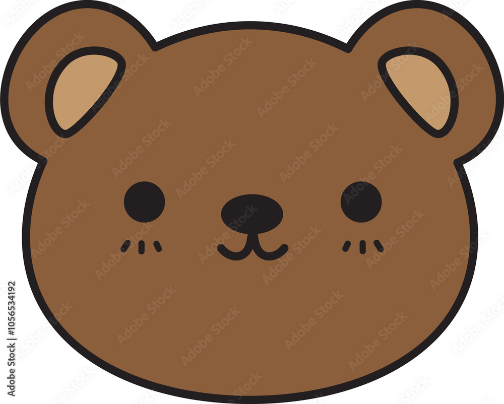 Handdrawn Cute Cartoon Bear Happy Face Illustration, Cute Teddy Bear Smile Handdrawn Cute Cartoon Bear Happy Face Illustration, Cute Teddy Bear Smile