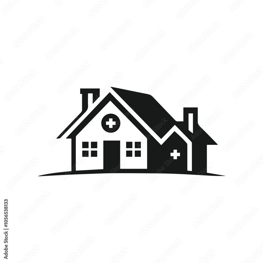 Abstract real estate logo icon vector design. Rent, sale of real estate vector logo, House cleaning, home security, real estate auction. Real estate design element. Abstract real estate logo icon vector design. Rent, sale of real estate vector logo, House cleaning, home security, real estate auction. Real estate design element.