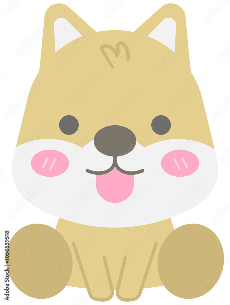 Kids Hand Drawn Cute Brown puppy dog Kids Hand Drawn Cute Brown puppy dog
