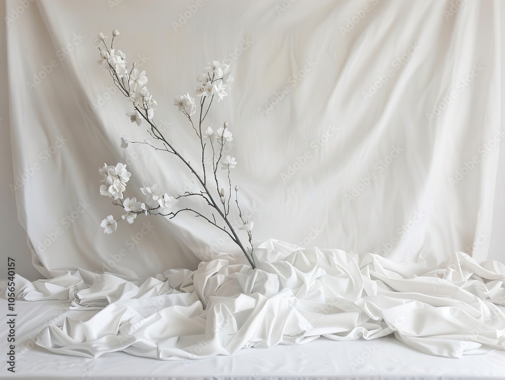White Flowers on a White Background: Minimalist Floral Photography White Flowers on a White Background: Minimalist Floral Photography