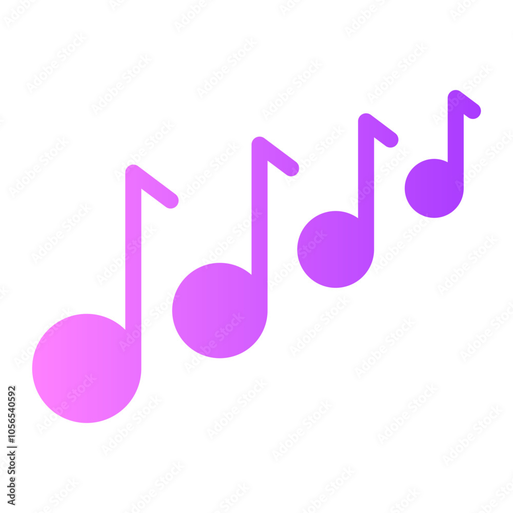 music note gradient icon music note gradient icon