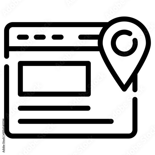 website map line icon
