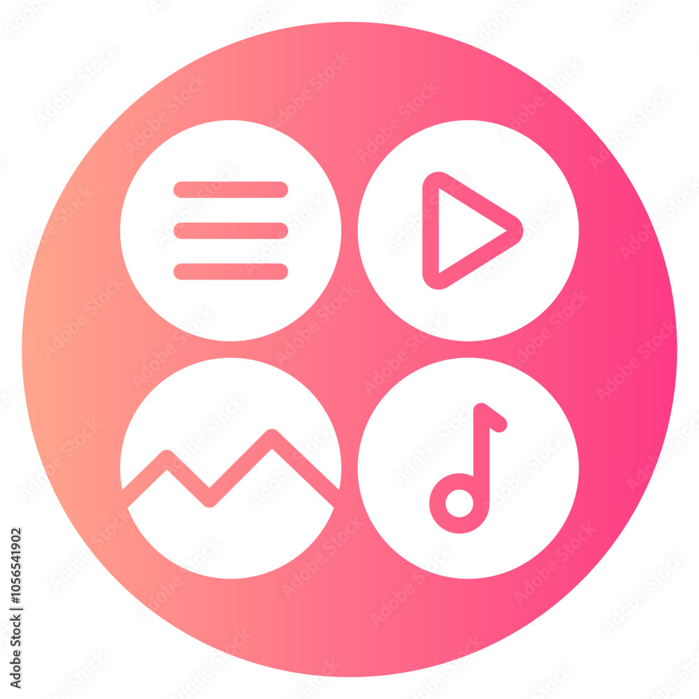 multimedia gradient icon multimedia gradient icon