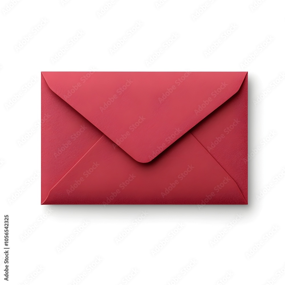 Perfect Red Envelope Macro Shot on White Background Perfect Red Envelope Macro Shot on White Background