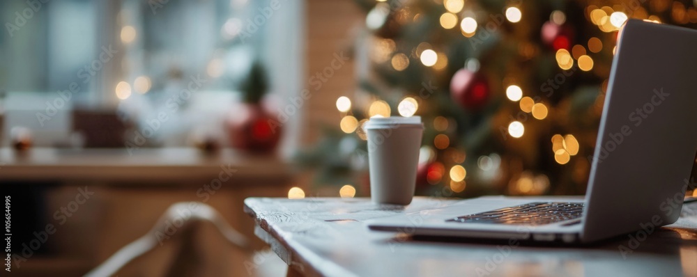 Open office space decorated for Christmas holidays with trees and ornaments, creating warm and festive atmosphere at workplace
Open office space decorated for Christmas holidays with trees and ornaments, creating warm and festive atmosphere at workplace