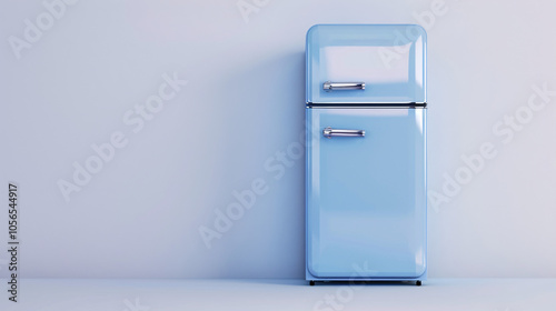 Two-Door Light Blue Refrigerator for Stylish Kitchen Deco 