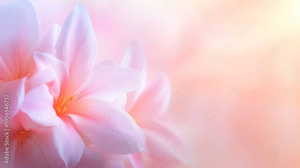 Exquisite pink flower in bloom, a macro portrait with dreamy bokeh background closeup Exquisite pink flower in bloom, a macro portrait with dreamy bokeh background closeup